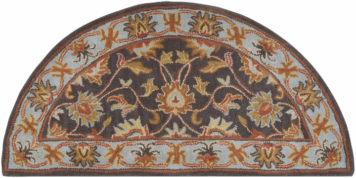 Cherryfield Traditional design Charcoal Wool Rug - The Rug Decor