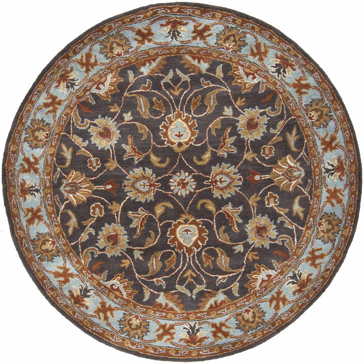 Cherryfield Traditional design Charcoal Wool Rug - The Rug Decor