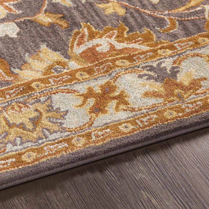 Cherryfield Traditional design Charcoal Wool Rug - The Rug Decor