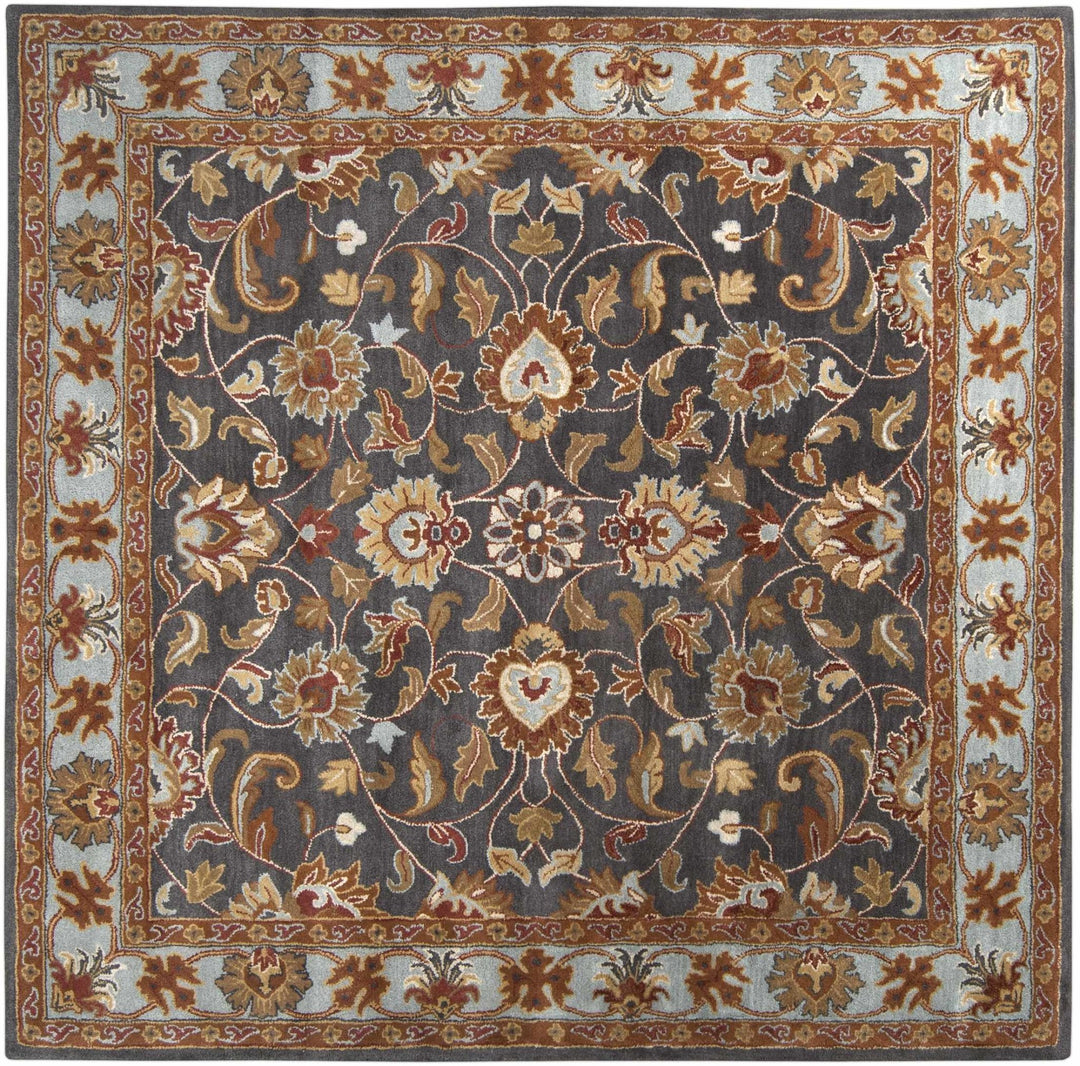 Cherryfield Traditional design Charcoal Wool Rug - The Rug Decor