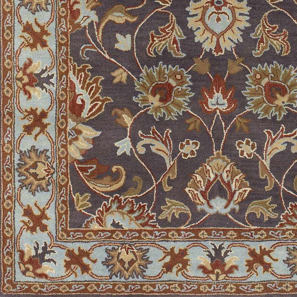 Cherryfield Traditional design Charcoal Wool Rug - The Rug Decor