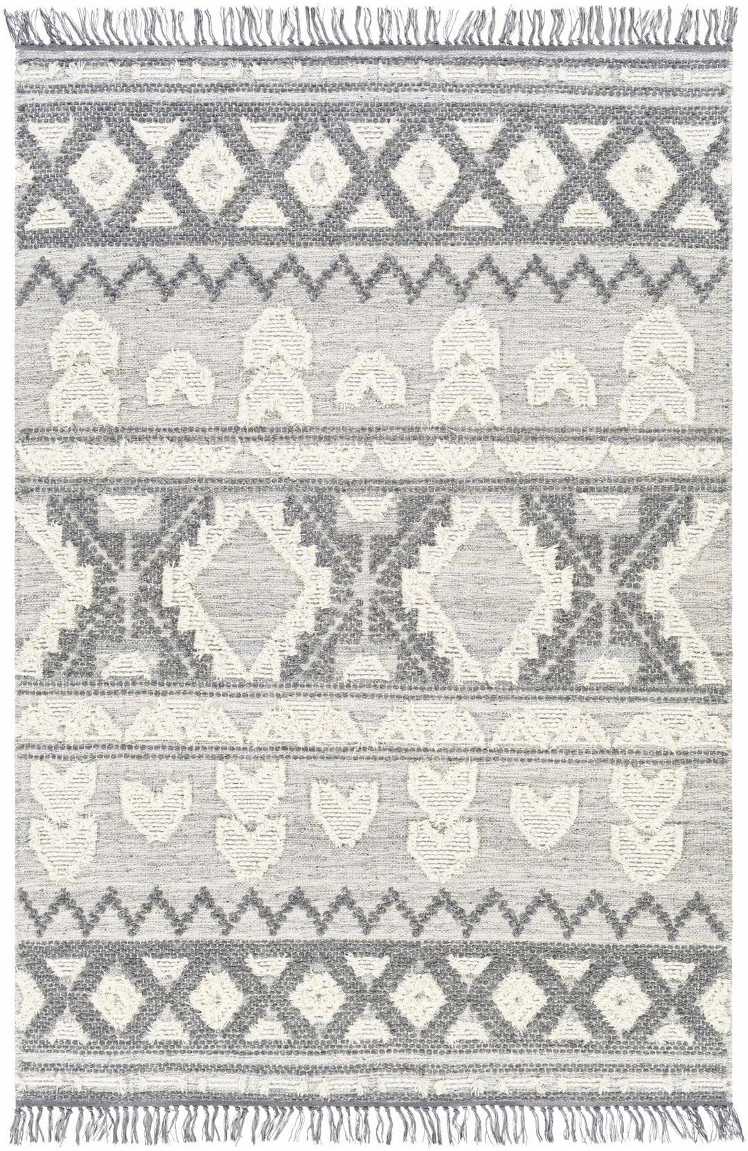 Chestnutridge Modern Style Ivory And Gray Hand Woven Area Rug - The Rug Decor