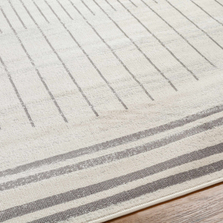 Chet Contemporary Geometrical Ivory And Charcoal Area Rug - The Rug Decor