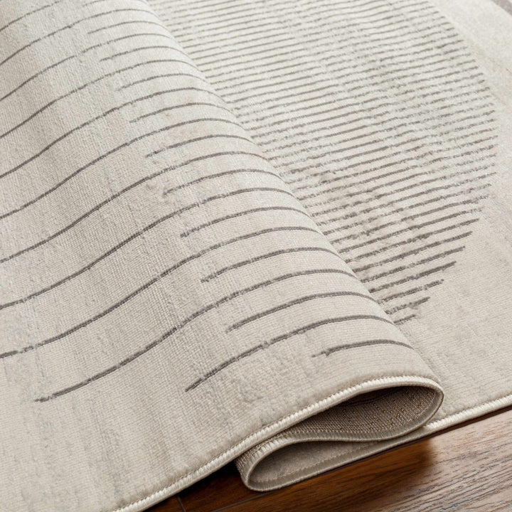 Chet Contemporary Geometrical Ivory And Charcoal Area Rug - The Rug Decor
