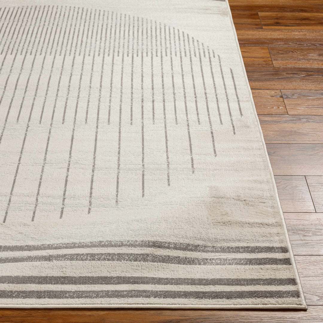 Chet Contemporary Geometrical Ivory And Charcoal Area Rug - The Rug Decor