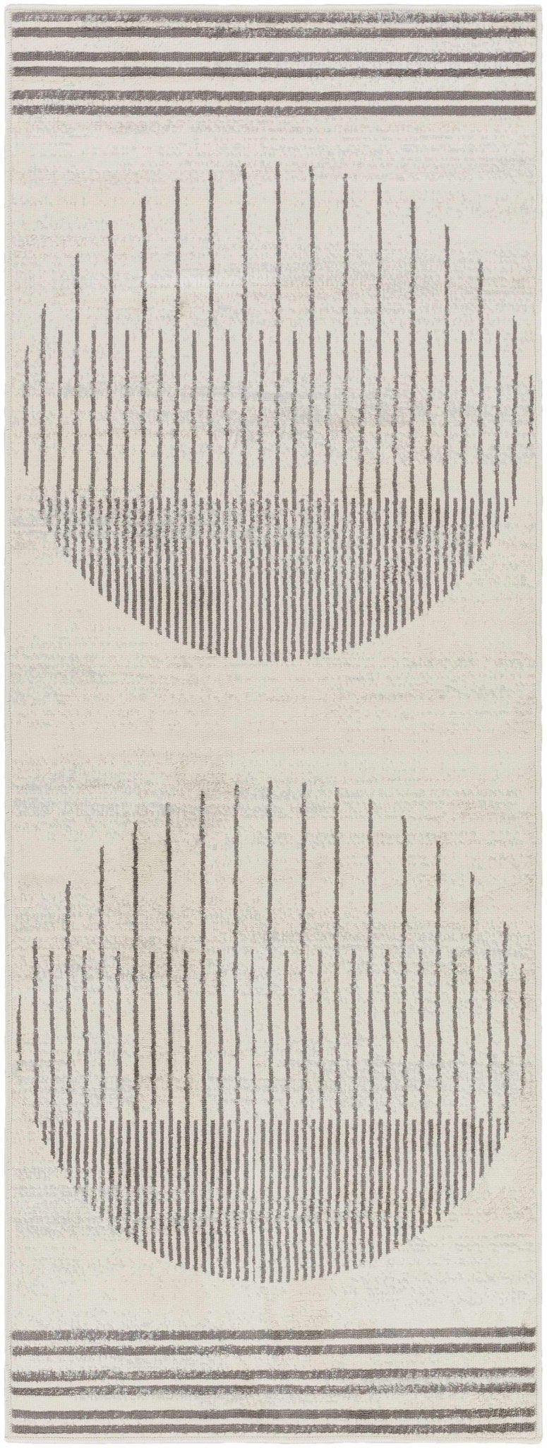 Chet Contemporary Geometrical Ivory And Charcoal Area Rug - The Rug Decor