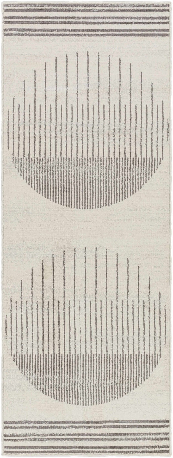 Chet Contemporary Geometrical Ivory And Charcoal Area Rug - The Rug Decor