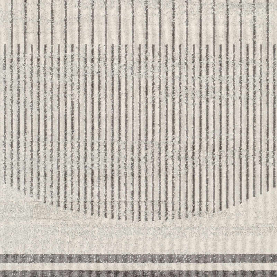 Chet Contemporary Geometrical Ivory And Charcoal Area Rug - The Rug Decor