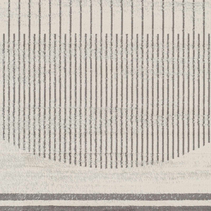 Chet Contemporary Geometrical Ivory And Charcoal Area Rug - The Rug Decor