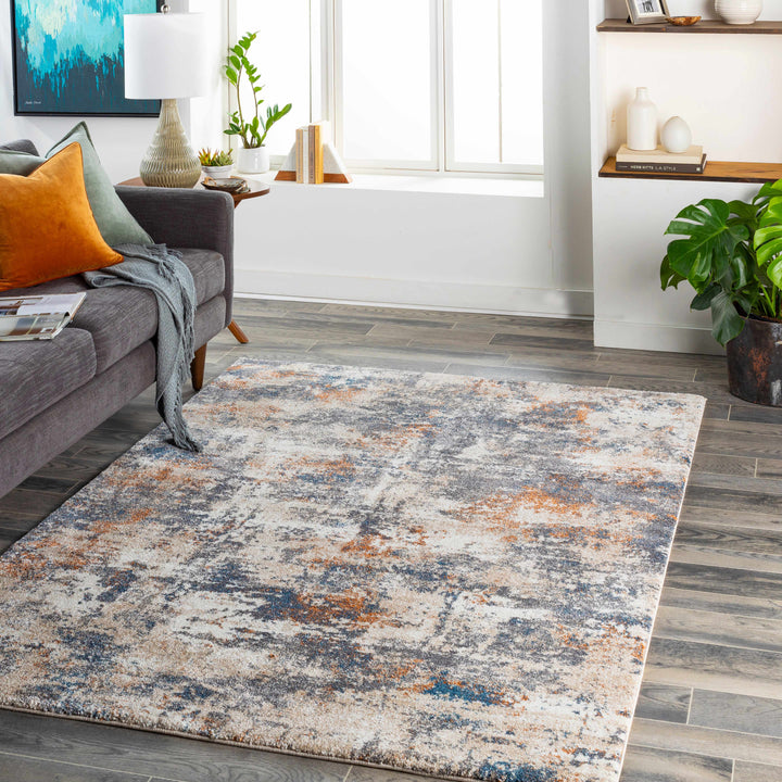 Chetwynd Modern Abstract Design Gray And Beige Area Rug