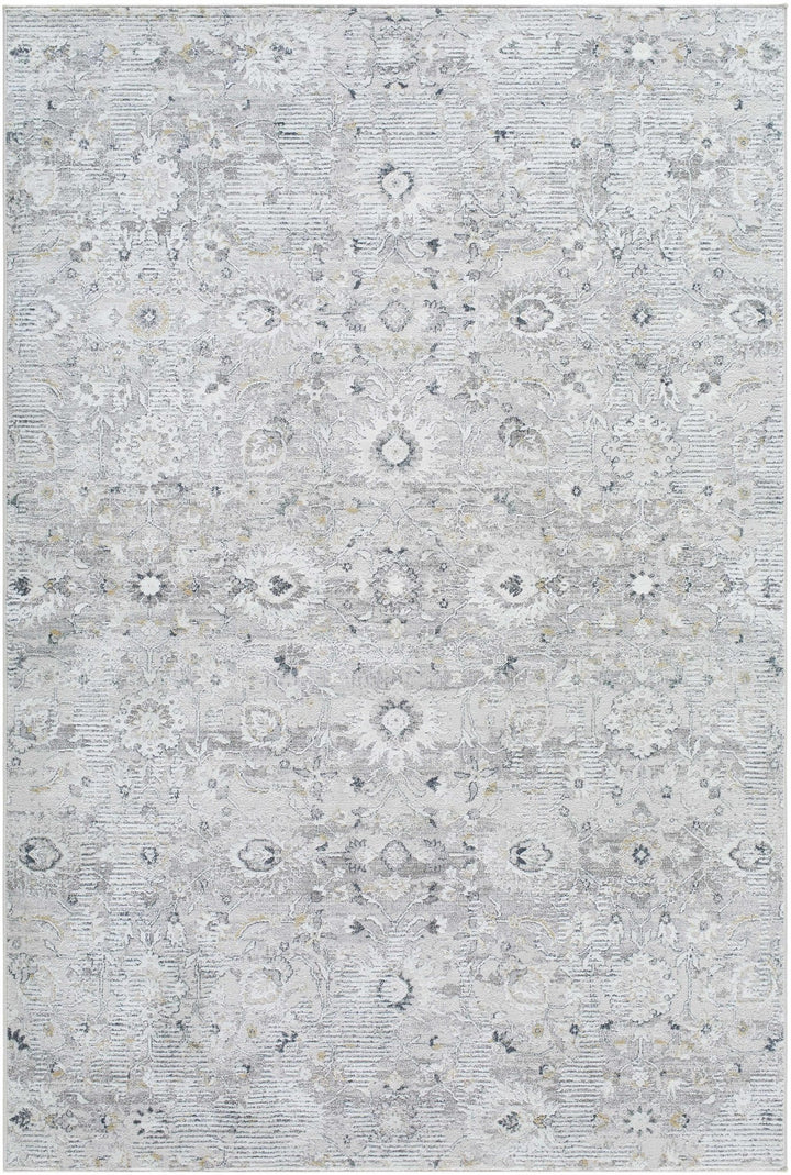 Cheyne Traditional Style Silver And Gray Area Rug - The Rug Decor