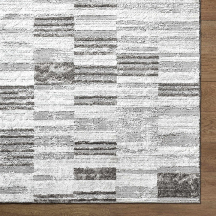 Chiaki Contemporary Style Gray And Ivory Area Rug - The Rug Decor