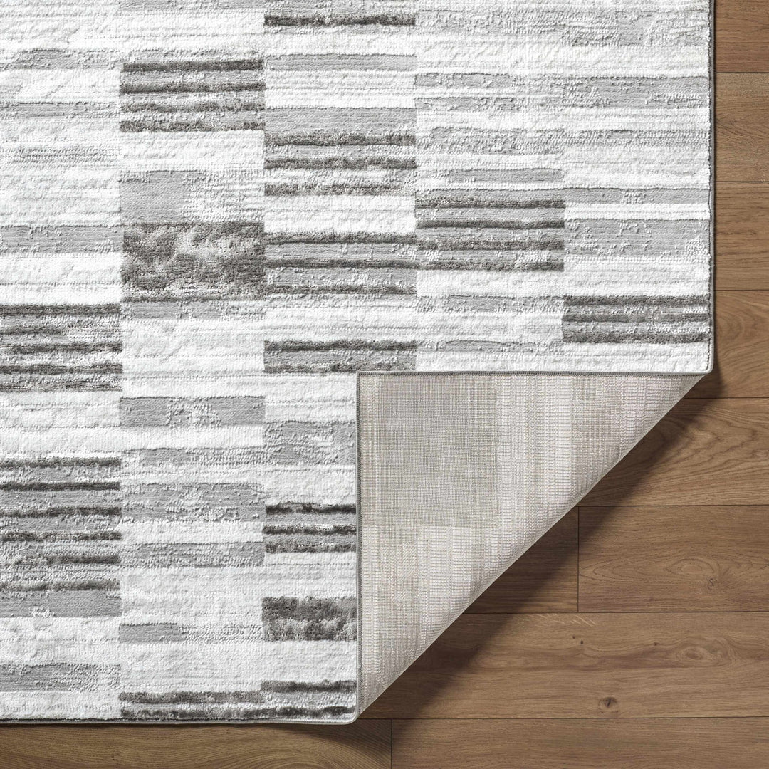 Chiaki Contemporary Style Gray And Ivory Area Rug - The Rug Decor