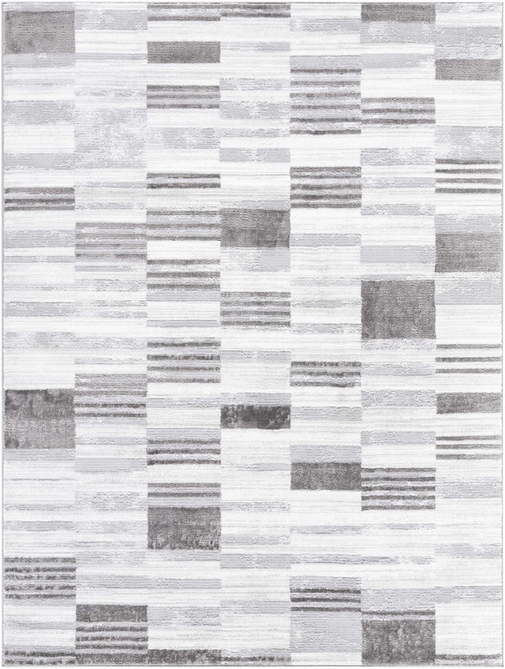 Chiaki Contemporary Style Gray And Ivory Area Rug - The Rug Decor