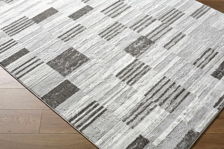 Chiaki Contemporary Style Gray And Ivory Area Rug - The Rug Decor