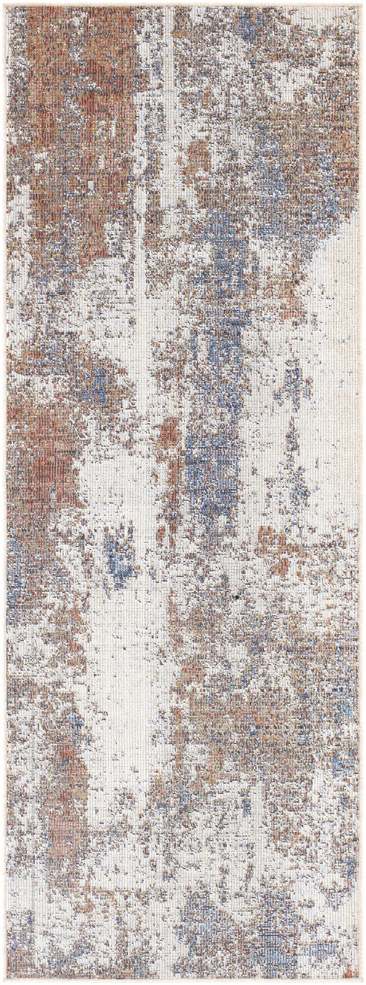 Chiddingfold Ivory And Rust Modern Abstract Design Outdoor Area Rug