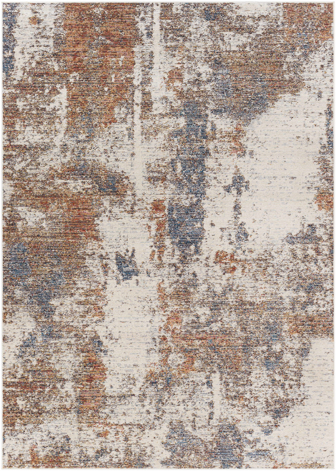 Chiddingfold Ivory And Rust Modern Abstract Design Outdoor Area Rug
