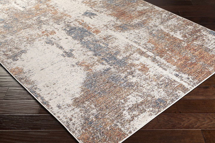 Chiddingfold Ivory And Rust Modern Abstract Design Outdoor Area Rug