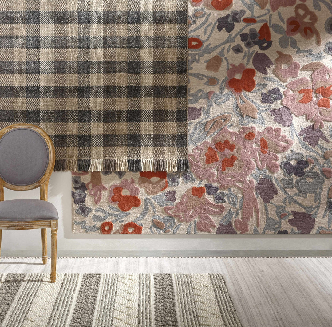 Chilliwack Modern Plaid Design Gray And Beige Wool Rug - The Rug Decor