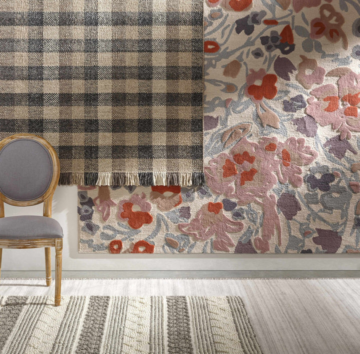 Chilliwack Modern Plaid Design Gray And Beige Wool Rug - The Rug Decor