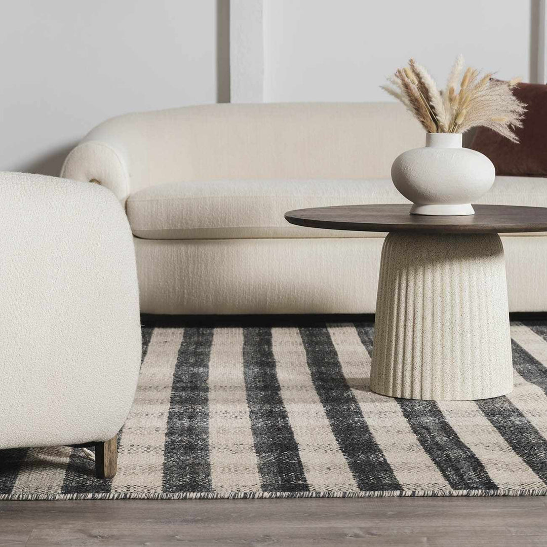 Chilliwack Modern Plaid Design Gray And Beige Wool Rug - The Rug Decor