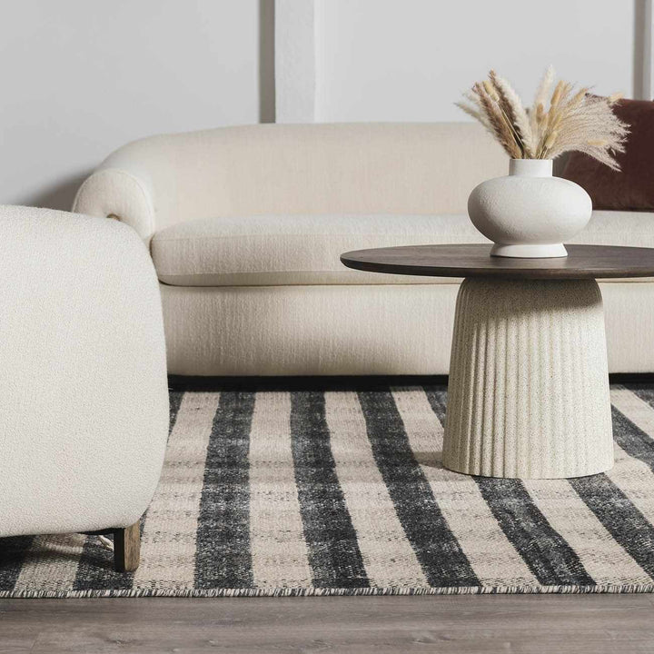 Chilliwack Modern Plaid Design Gray And Beige Wool Rug - The Rug Decor