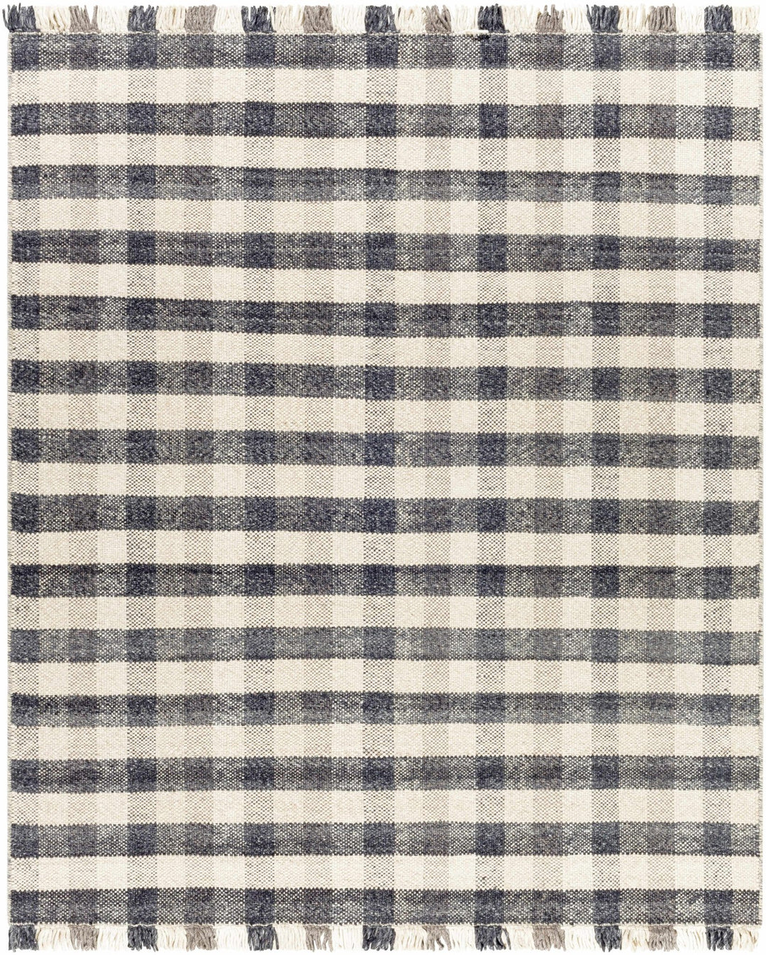 Chilliwack Modern Plaid Design Gray And Beige Wool Rug - The Rug Decor