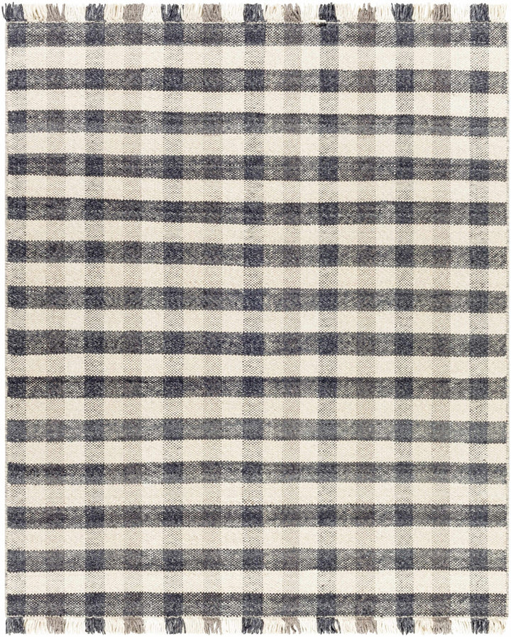Chilliwack Modern Plaid Design Gray And Beige Wool Rug - The Rug Decor