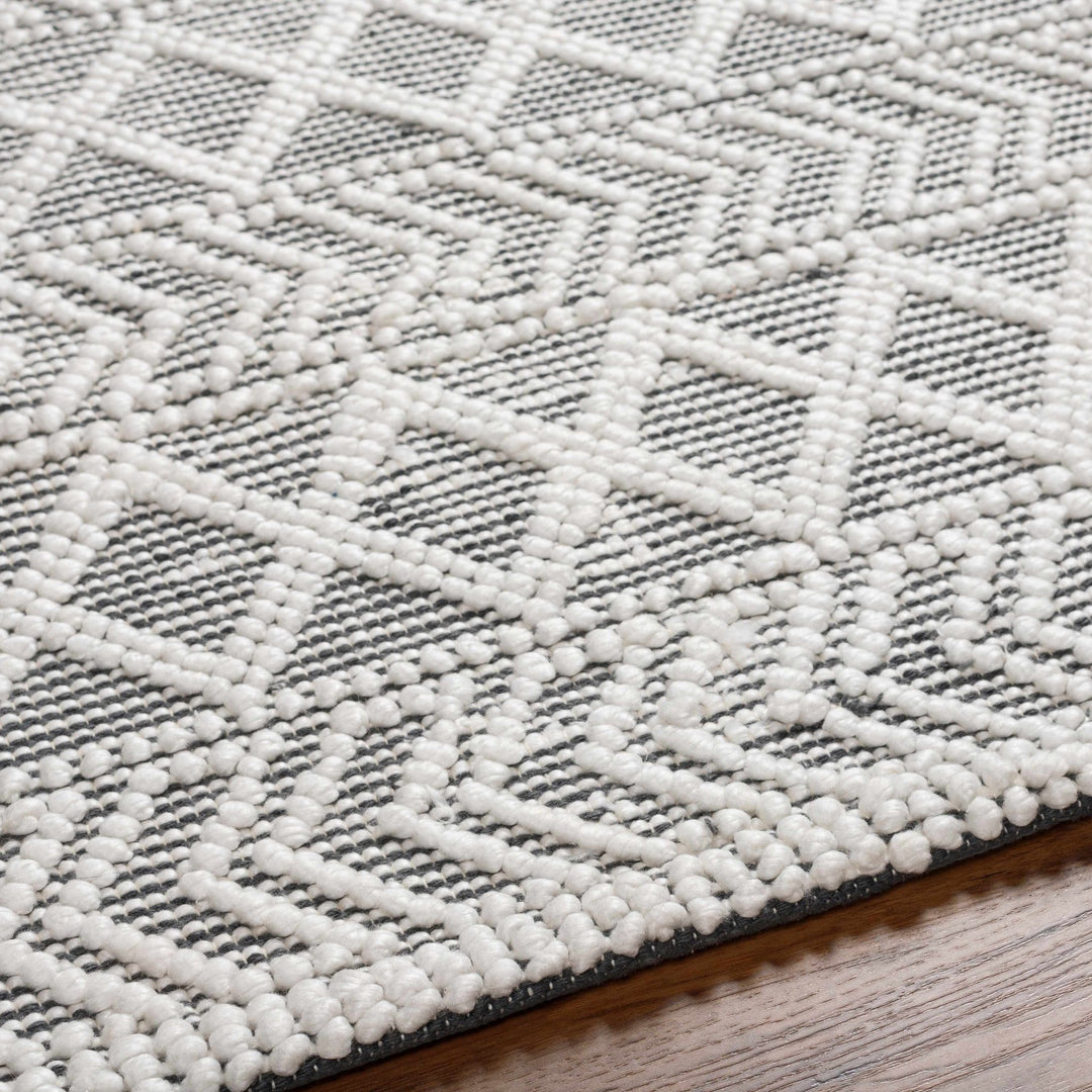 Chimamanda Bohemian Charcoal And Ivory Woven Area Rug - The Rug Decor