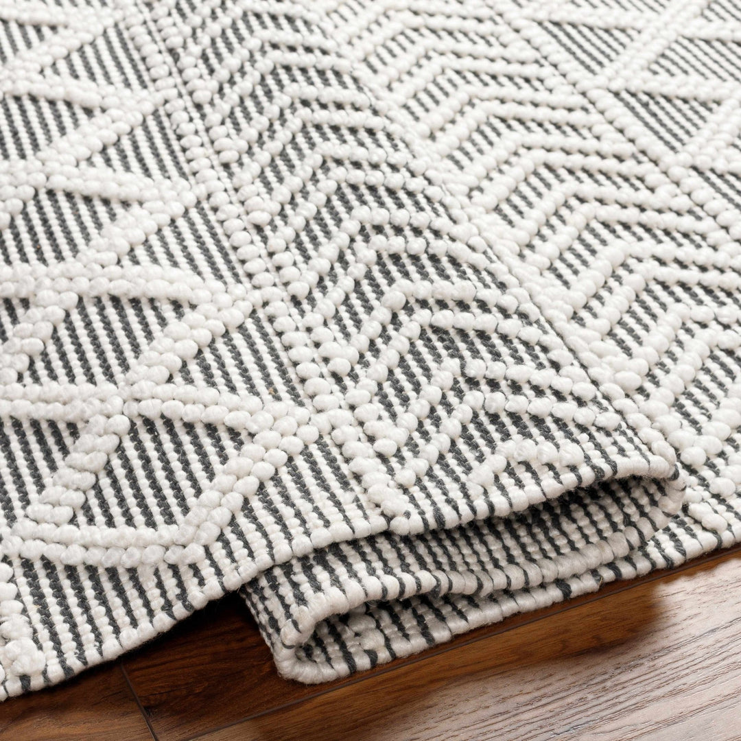 Chimamanda Bohemian Charcoal And Ivory Woven Area Rug - The Rug Decor