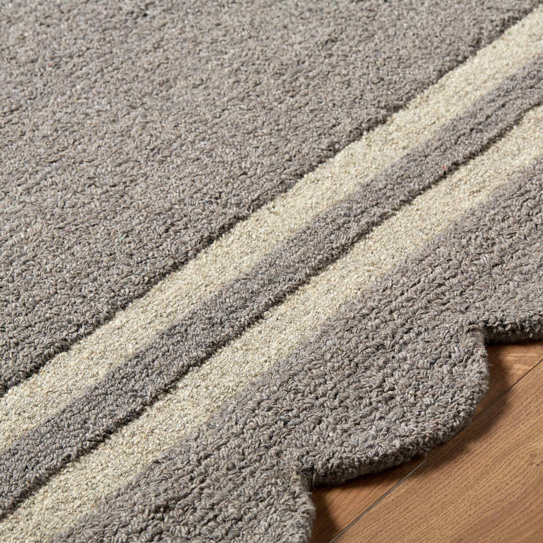 Chogan Gray Modern Style Hand Tufted Wool Area Rug - The Rug Decor