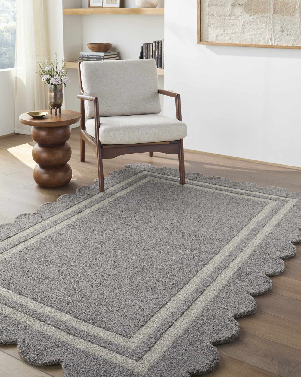 Chogan Gray Modern Style Hand Tufted Wool Area Rug - The Rug Decor