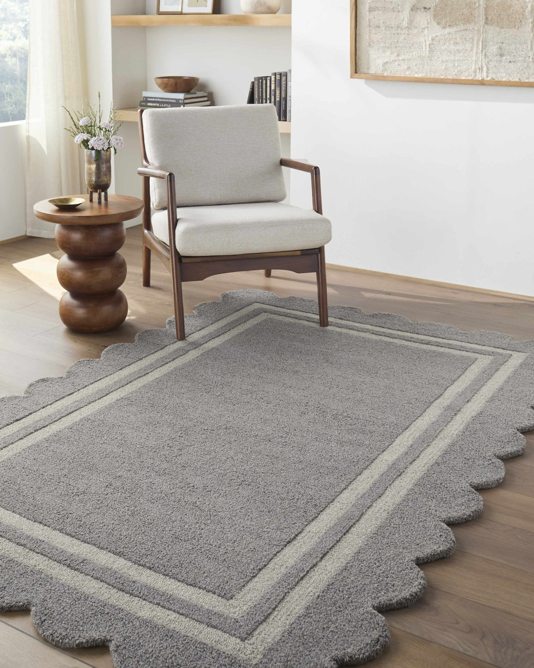 Chogan Gray Modern Style Hand Tufted Wool Area Rug - The Rug Decor