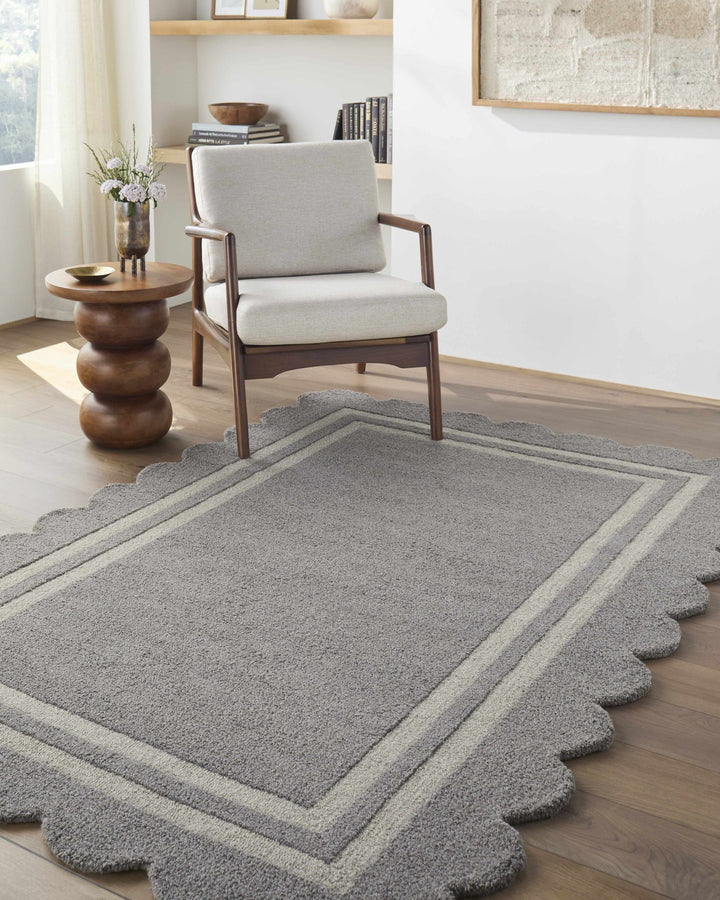 Chogan Gray Modern Style Hand Tufted Wool Area Rug - The Rug Decor