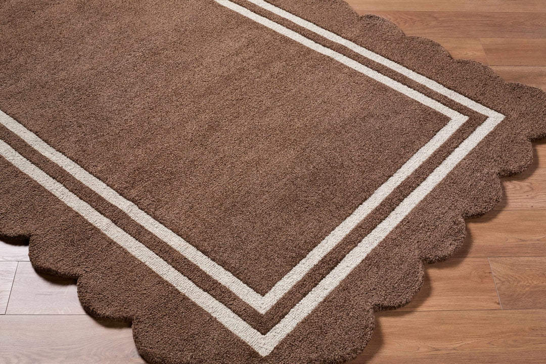 Chogan Modern Contemporary Brown Hand Tufted Wool Area Rug - The Rug Decor