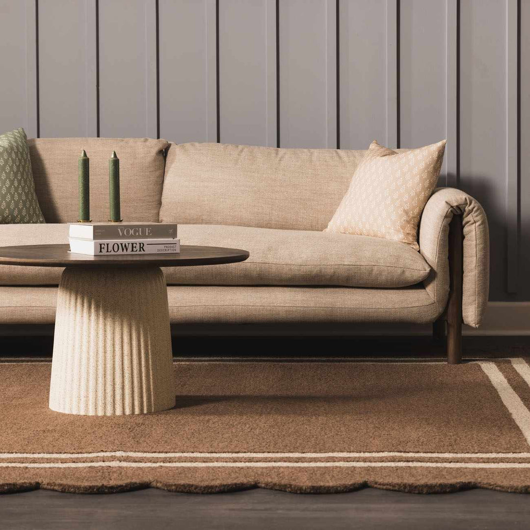 Chogan Modern Contemporary Brown Hand Tufted Wool Area Rug - The Rug Decor