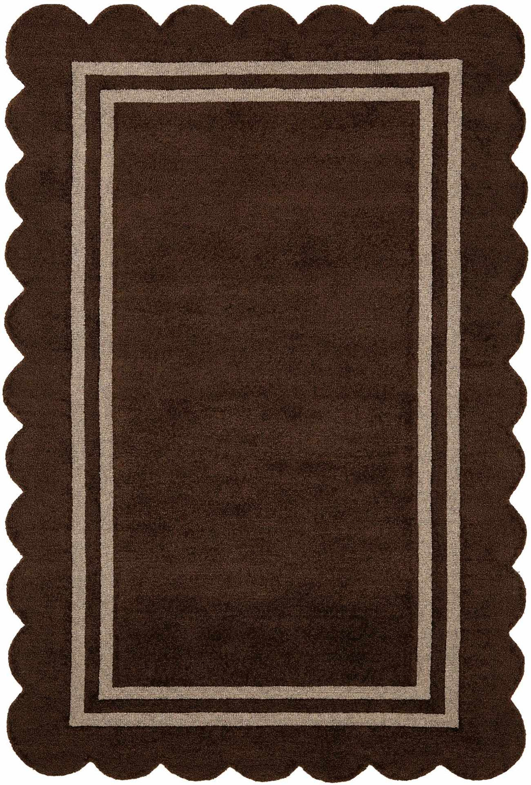 Chogan Modern Contemporary Brown Hand Tufted Wool Area Rug - The Rug Decor