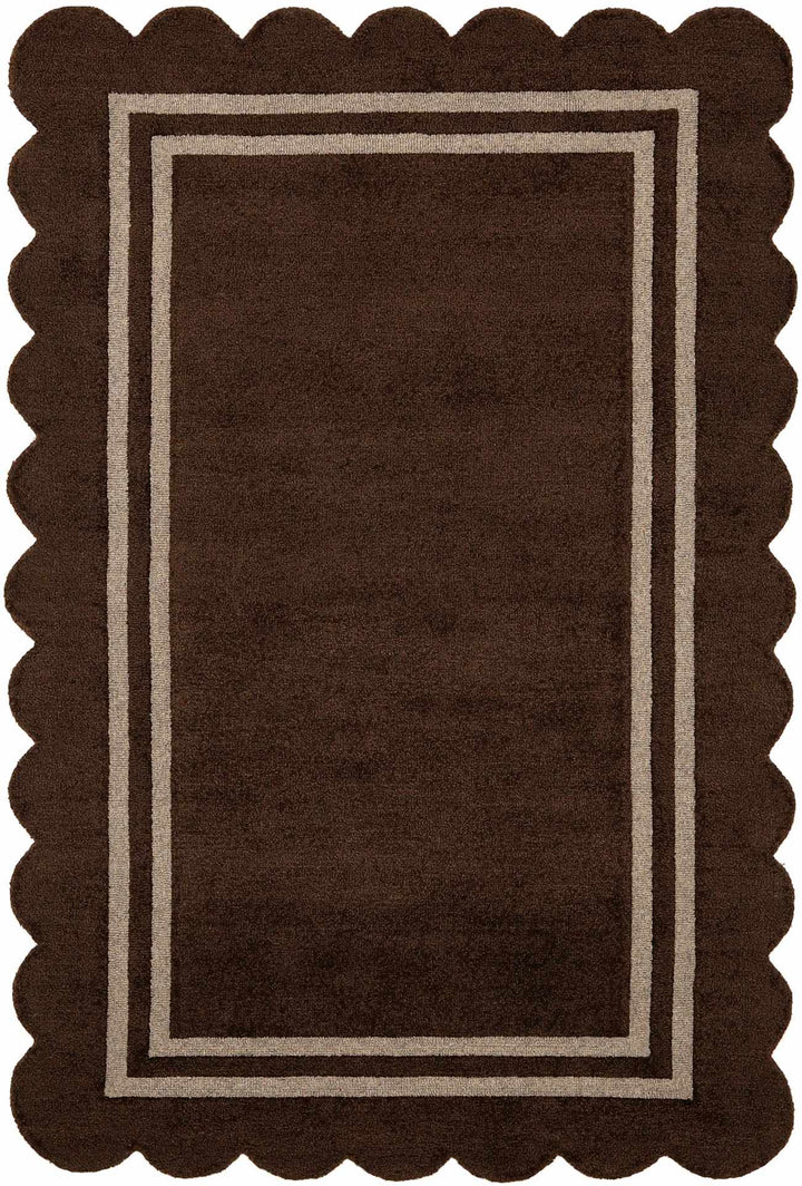 Chogan Modern Contemporary Brown Hand Tufted Wool Area Rug - The Rug Decor