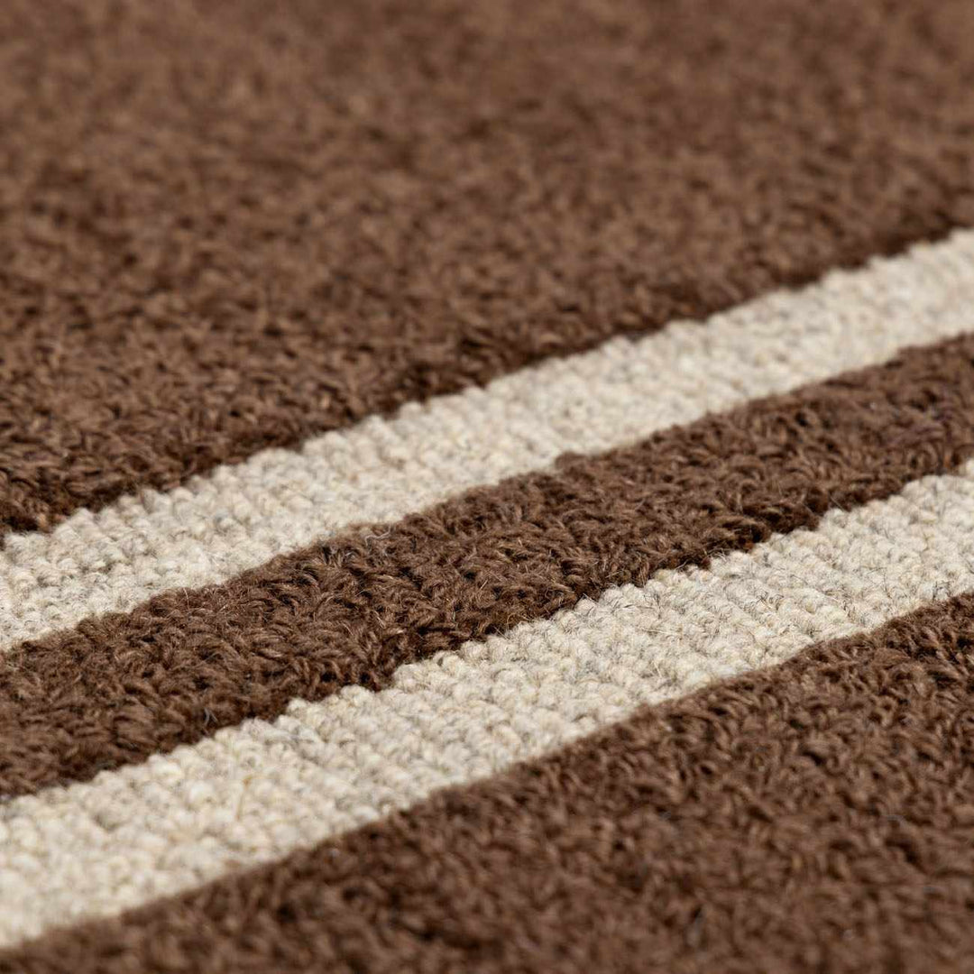 Chogan Modern Contemporary Brown Hand Tufted Wool Area Rug - The Rug Decor