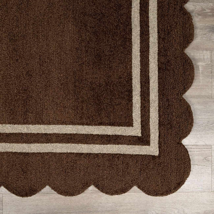 Chogan Modern Contemporary Brown Hand Tufted Wool Area Rug - The Rug Decor