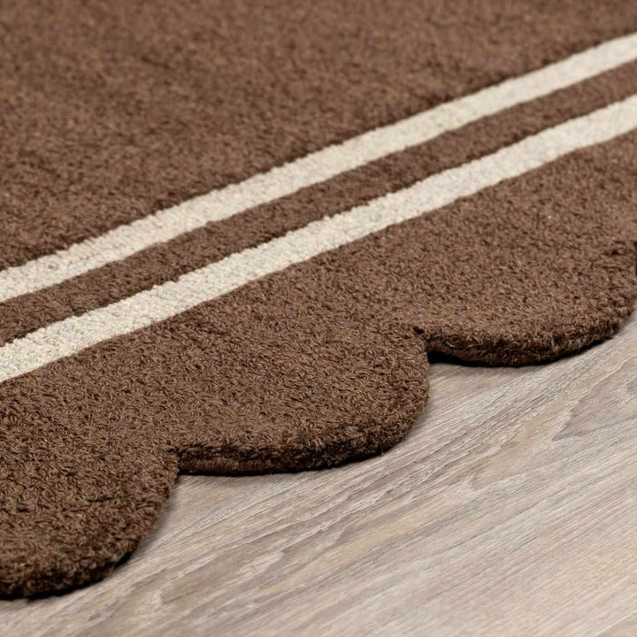 Chogan Modern Contemporary Brown Hand Tufted Wool Area Rug - The Rug Decor