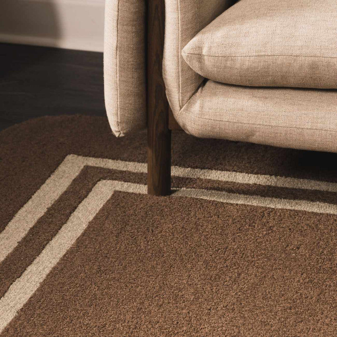 Chogan Modern Contemporary Brown Hand Tufted Wool Area Rug - The Rug Decor