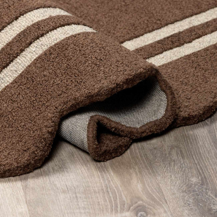 Chogan Modern Contemporary Brown Hand Tufted Wool Area Rug - The Rug Decor