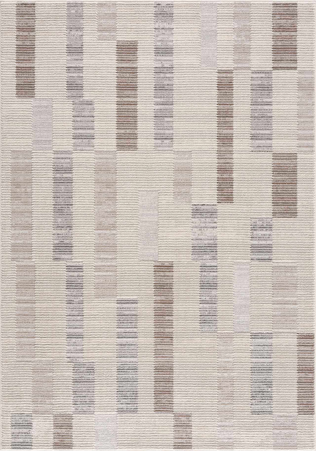 Chouko Contemporary Abstract Beige And Gray Rug - The Rug Decor