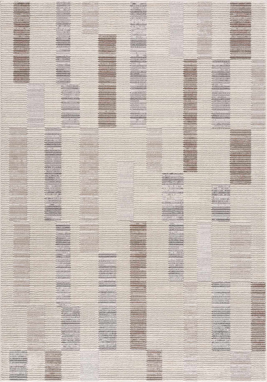 Chouko Contemporary Abstract Beige And Gray Rug - The Rug Decor