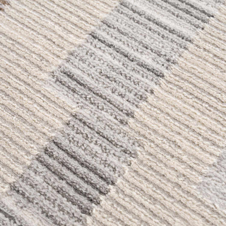 Chouko Contemporary Abstract Beige And Gray Rug - The Rug Decor