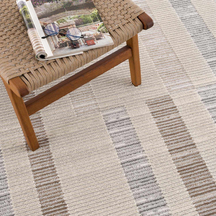 Chouko Contemporary Abstract Beige And Gray Rug - The Rug Decor