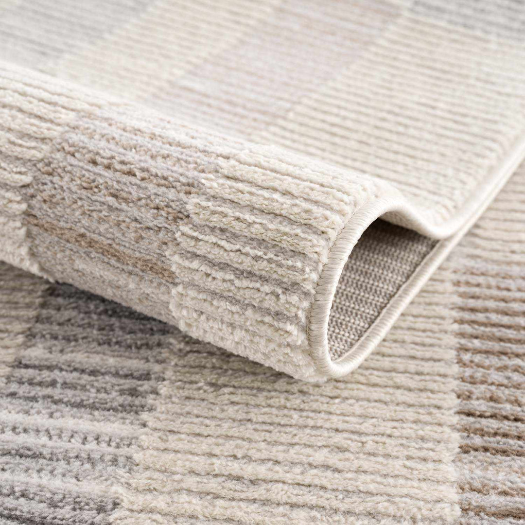 Chouko Contemporary Abstract Beige And Gray Rug - The Rug Decor