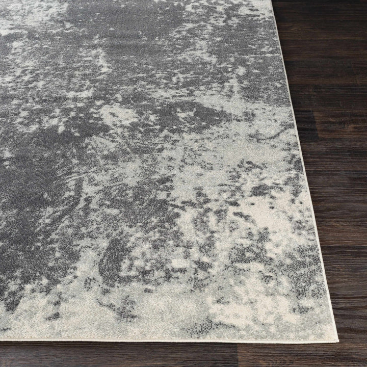 Chriesman Contemporary Abstract Gray And Black Rug - The Rug Decor