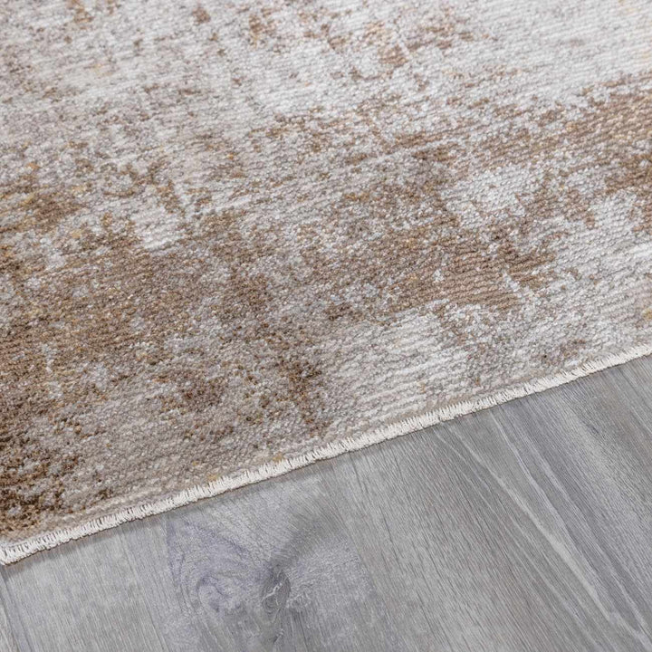 Chrina Modern Abstract Ivory And Brown Area Rug - The Rug Decor